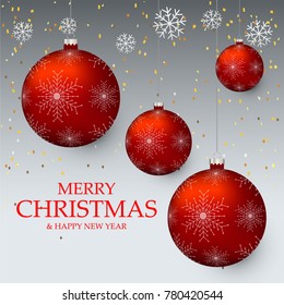 Christmas light vector background. Card or invitation