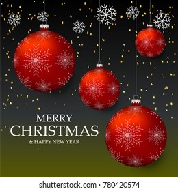 Christmas light vector background. Card or invitation