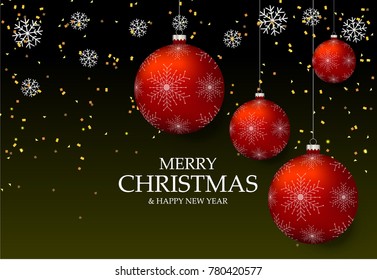 Christmas light vector background. Card or invitation
