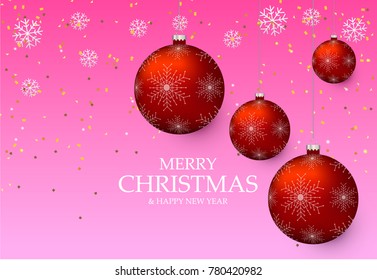 Christmas light vector background. Card or invitation