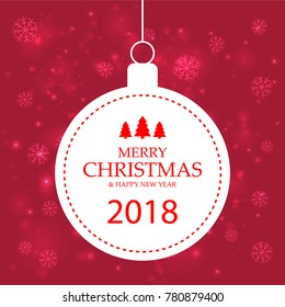 Christmas light vector background. Card or invitation