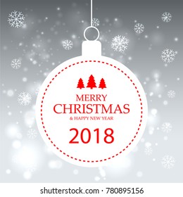 Christmas light vector background. Card or invitation
