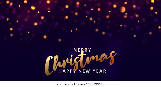 Christmas light vector background. Happy Hew 2020 Year. Sparkling magical dust particles. Xmas card. Vector Illustration. Magic concept. 