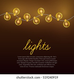 Christmas lights background.