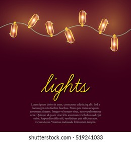 Christmas lights background.