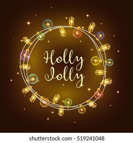 Christmas lights background.