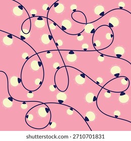 Natal Luzes Fundo Vetor Design.