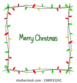 Christmas lights background. Vector illustration.