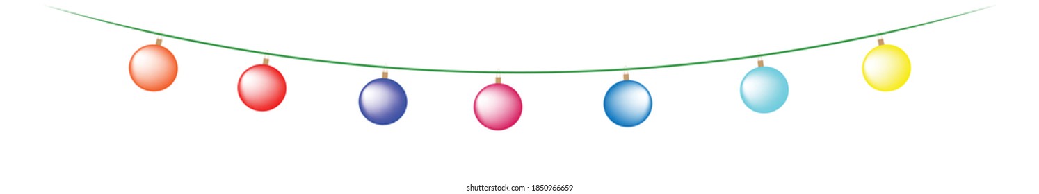 Christmas lights background. Vector illustration.