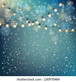  Weihnachtslichthintergrund. Vektorgrafik, eps10 