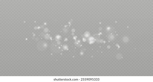 Christmas lights bokeh. sparkling white dust	
