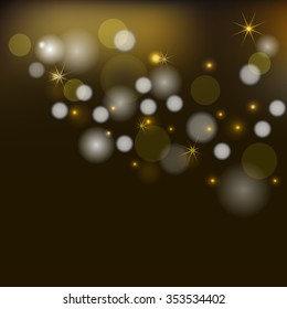 Christmas light's bokeh, vector illustration