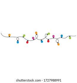 Christmas lights bulbs. Colorful christmas lights bulbs isolated vector illustration design