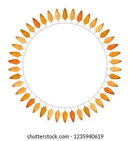christmas lights in a circle isolated icon