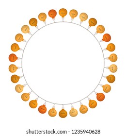 christmas lights in a circle isolated icon