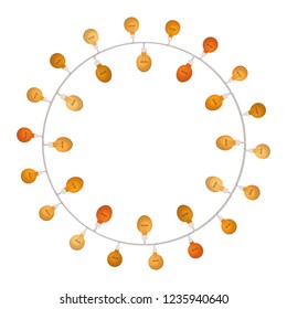 christmas lights in a circle isolated icon