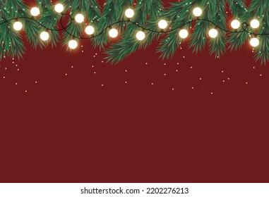 Luces navideñas, elementos de diseño decorativos, banner de invierno, luces redondas, fondo de celebración, luces realistas ilustraciones vectoriales aisladas