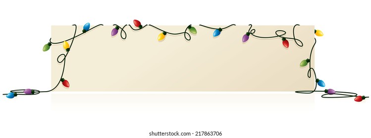 Christmas lights, draped over the message of your choice.