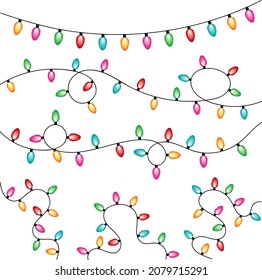 los elementos decorativos de las lámparas de navidad