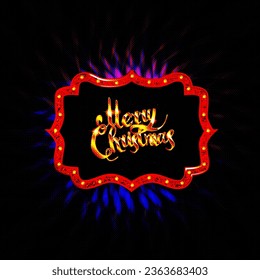 Christmas Lights Frames with a Copy Space Set4 for Celebratory Design. Used pattern brushes included. Vector illustration