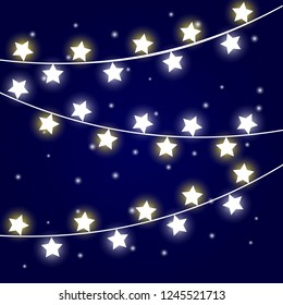 Christmas lights . Glowing lights for the Christmas holidays, banners, posters, web design. Garland decorations.
