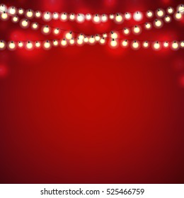 Christmas Lights, With Gradient Mesh, Vector Illustration