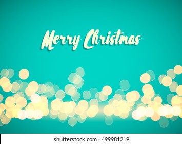 Christmas lights, holiday background. Vector image.