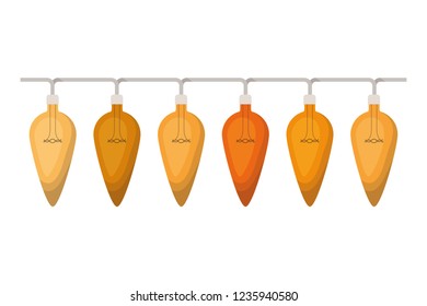 christmas lights isolated icon