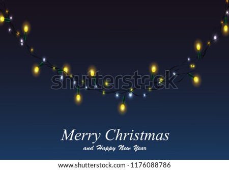 christmas lights isolated on blue background stock vector royalty christmas background for email