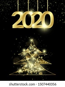 Christmas lights isolated on transparent background. Vector illustration.