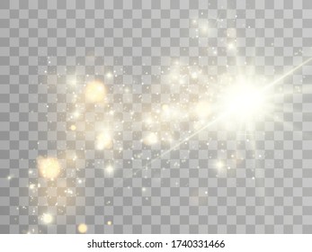 Des lumières de Noël isolées sur fond transparent. Illustration vectorielle	