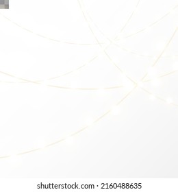 Christmas lights isolated on transparent background. Vector illustration.	