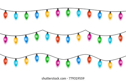 Christmas Lights Background Vector Stock Vector (Royalty Free ...