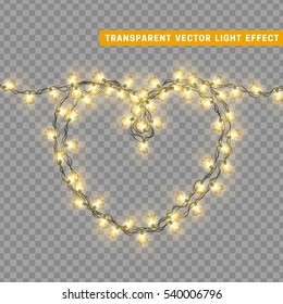 Christmas lights isolated realistic design elements. Glowing lights for Xmas Holiday greeting card design. Garlands decorations. Led neon lamp Christmas lights isolated realistic design elements. Glowing lights for Xmas Holiday greeting card design. Garlands decorations. Led neon lamp