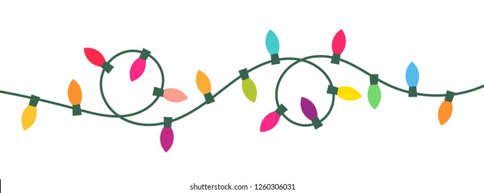 Christmas Lights Isolated. Vector Illustartion.