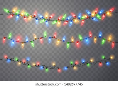 Christmas lights. Light bulb garland