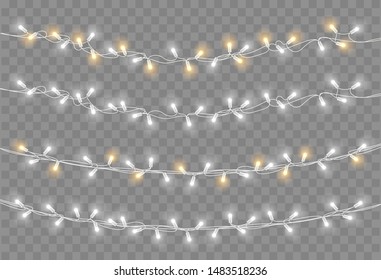 Christmas lights. Light bulb garland