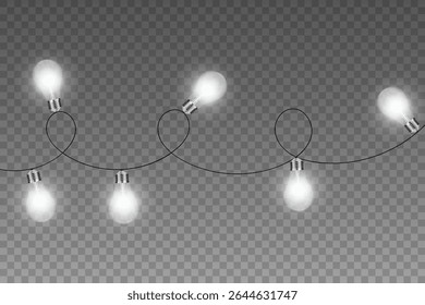 Luzes de Natal. Grânulos luminosos de Natal. Decoração de Ano Novo, lâmpadas LED coloridas.