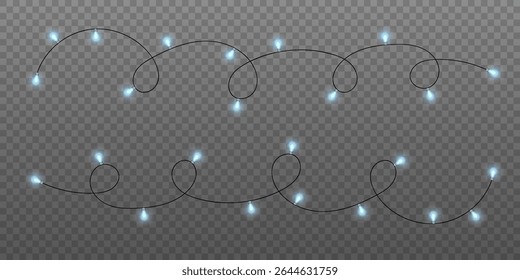 Christmas lights. Christmas luminous garland. New Year decoration, colorful LED lamps.
