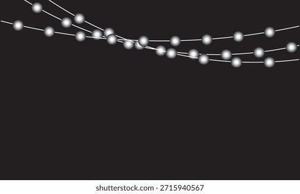 Christmas lights on a background. Christmas light vector . Design for advertising invitations, web banners, postcards background.   Christmas, party and new year decoration. 