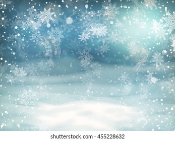 Christmas Lights on blue background. EPS 10 vector file included