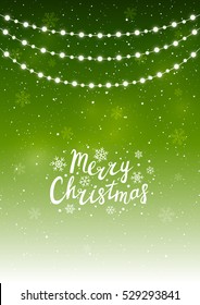 Christmas lights on starry background