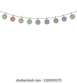 Christmas lights for poster colored icon. Element of Christmas holiday colored icon. Premium quality graphic design icon. Signs and symbols collection icon for websites, web design