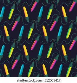 Christmas Lights Seamless Pattern. Great for Christmas projects, wrapping paper, backgrounds or printed on fabric or textile.