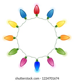 Christmas lights set vector eps 10