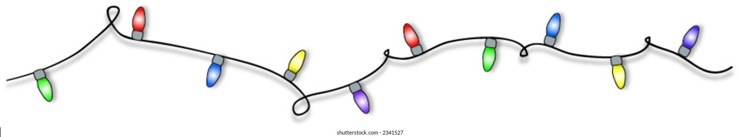 Christmas Lights Strand Vector Illustration