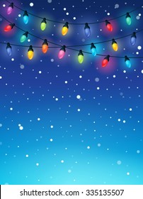 Christmas lights theme image 3 - eps10 vector illustration.