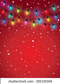 Christmas lights theme image 5 - eps10 vector illustration.