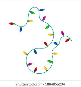 Christmas Lights, Christmas Tree Decoration Vector Art Illustration
