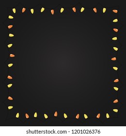 Christmas lights. Vector card.